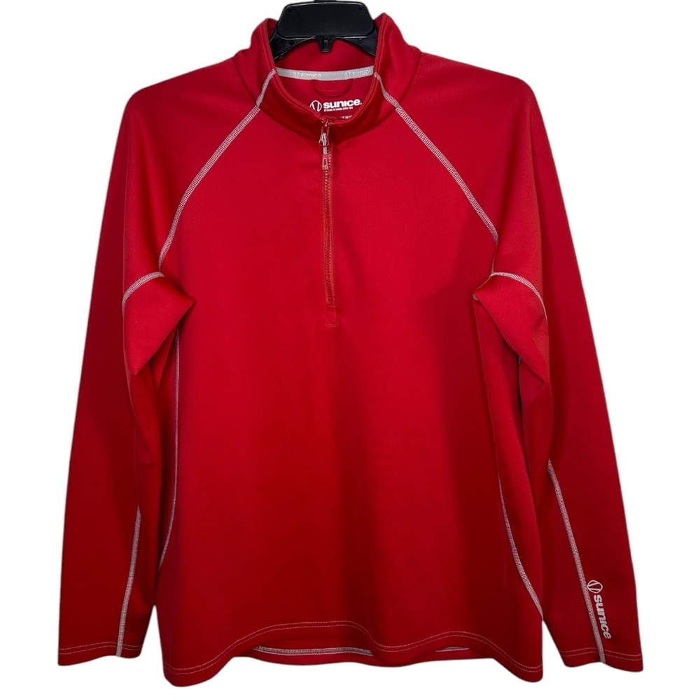 Sunice Long Sleeve Performance Golf Jacket Pullover Red Men's Size XL